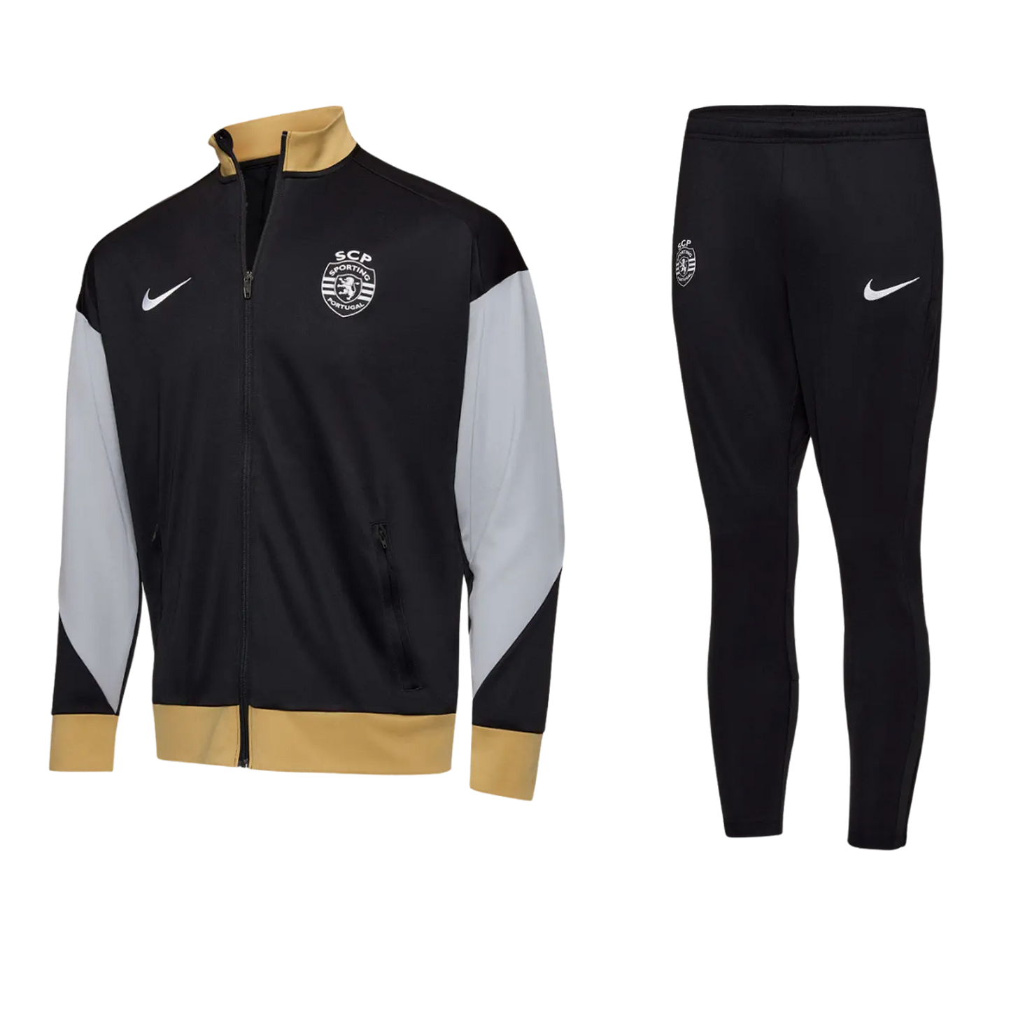 Conjunto Fato de Treino Sporting 24/25 - Preto/Dourado