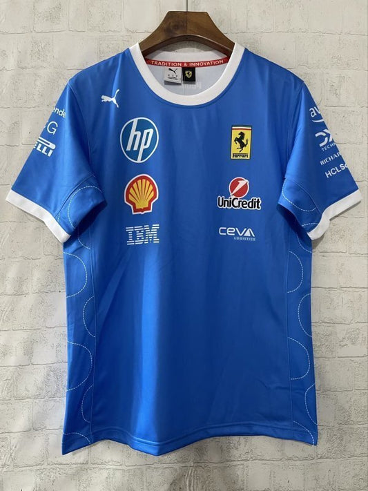 CAMISOLA F1 FERRARI 2025 - AZUL - Homem