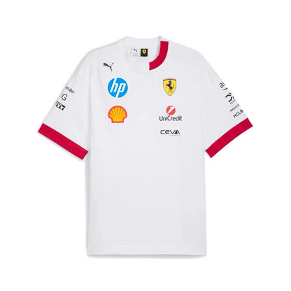 CAMISOLA F1 FERRARI 2025 T-SHIRT - BRANCA