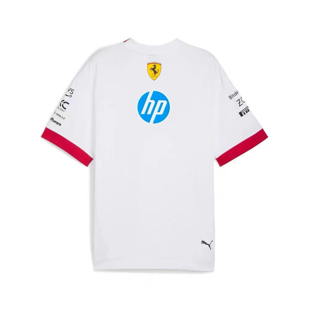 CAMISOLA F1 FERRARI 2025 T-SHIRT - BRANCA