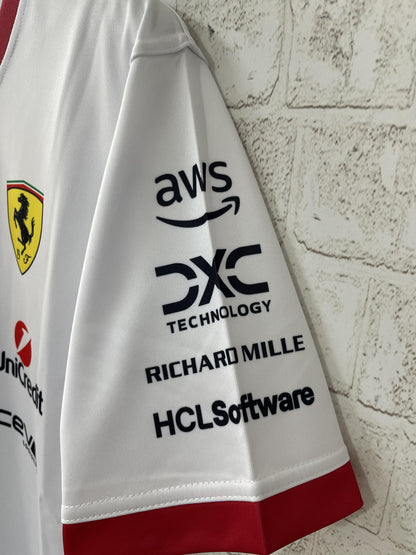 CAMISOLA F1 FERRARI 2025 T-SHIRT - BRANCA