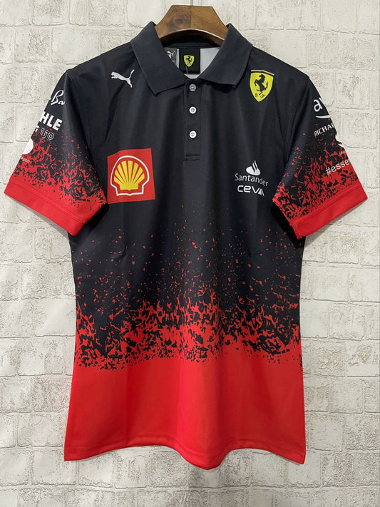 CAMISOLA F1 FERRARI 2025 POLO - PRETO