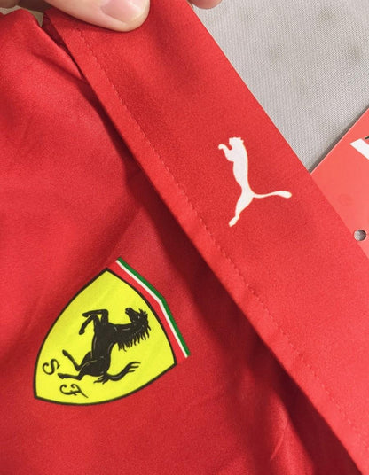 Camisola F1 Ferrari 2025 com Botões – Camisa Vermelha Racing