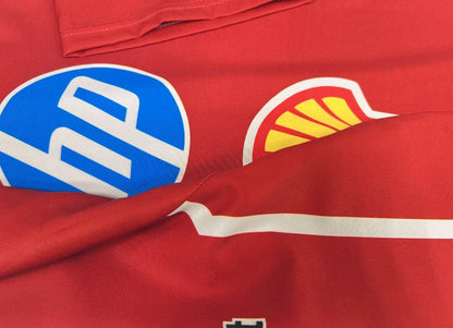 Camisola F1 Ferrari 2025 com Botões – Camisa Vermelha Racing