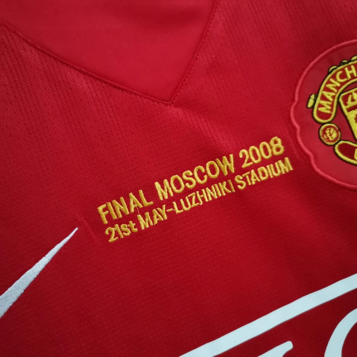 Camisola Man Utd Final UCL 07/08 Retro - Manga Comprida
