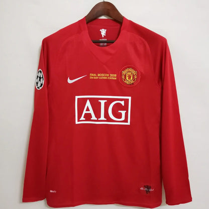 Camisola Man Utd Final UCL 07/08 Retro - Manga Comprida