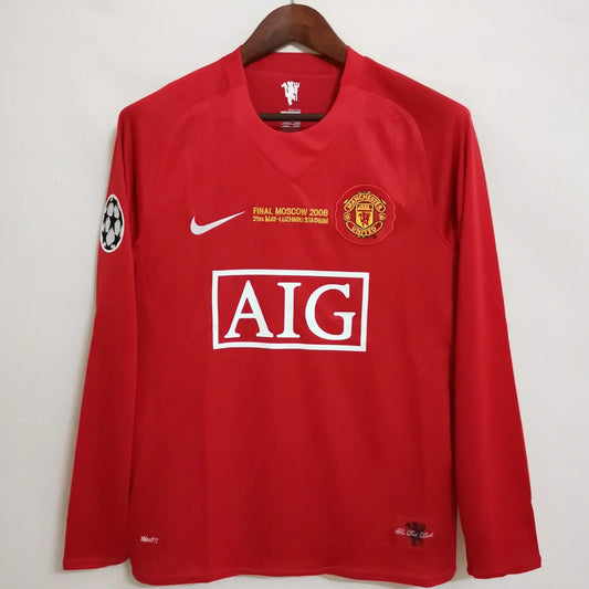 Camisola Man Utd Final UCL 07/08 Retro - Manga Comprida
